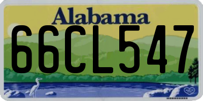 AL license plate 66CL547