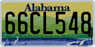 AL license plate 66CL548