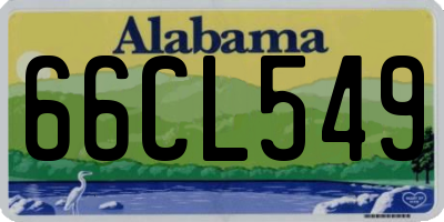 AL license plate 66CL549