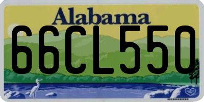 AL license plate 66CL550