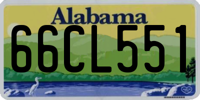 AL license plate 66CL551