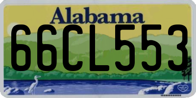 AL license plate 66CL553