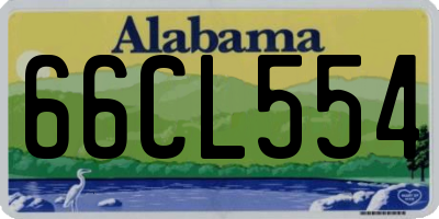 AL license plate 66CL554