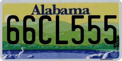 AL license plate 66CL555