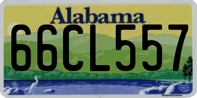 AL license plate 66CL557