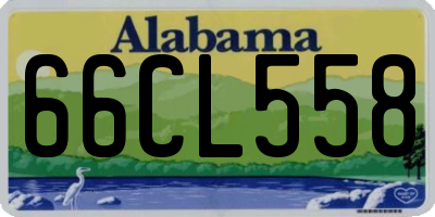 AL license plate 66CL558