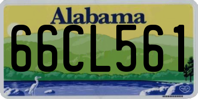 AL license plate 66CL561
