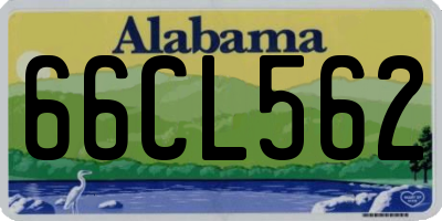 AL license plate 66CL562