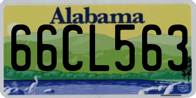 AL license plate 66CL563