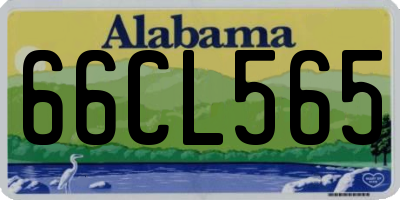 AL license plate 66CL565
