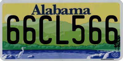 AL license plate 66CL566