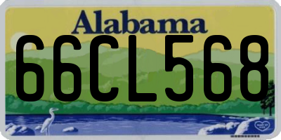 AL license plate 66CL568