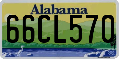 AL license plate 66CL570
