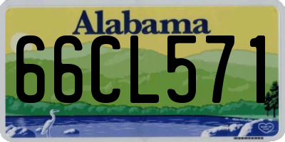 AL license plate 66CL571