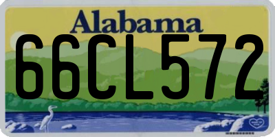 AL license plate 66CL572