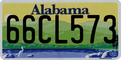 AL license plate 66CL573