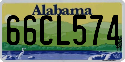 AL license plate 66CL574