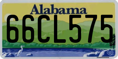 AL license plate 66CL575