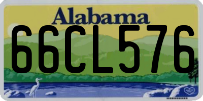 AL license plate 66CL576