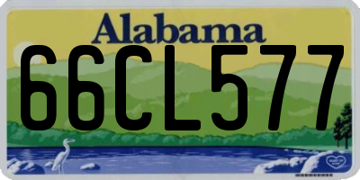 AL license plate 66CL577