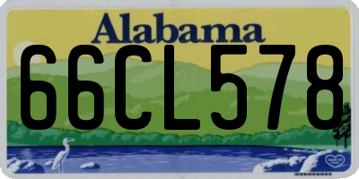 AL license plate 66CL578