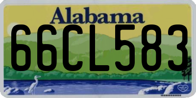 AL license plate 66CL583