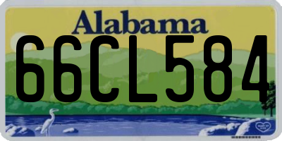 AL license plate 66CL584