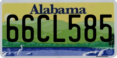 AL license plate 66CL585