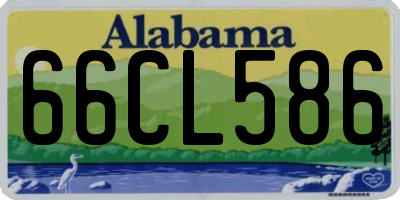 AL license plate 66CL586
