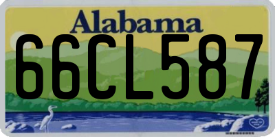 AL license plate 66CL587