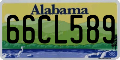 AL license plate 66CL589