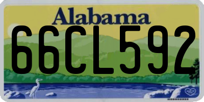 AL license plate 66CL592