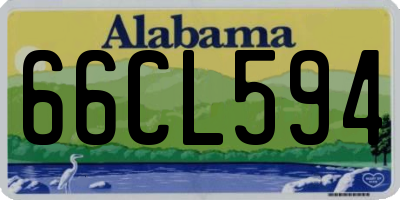 AL license plate 66CL594