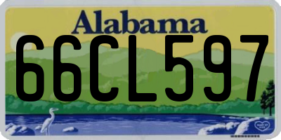 AL license plate 66CL597