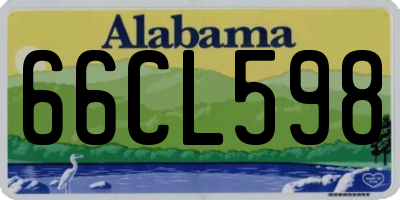 AL license plate 66CL598