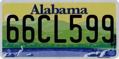 AL license plate 66CL599