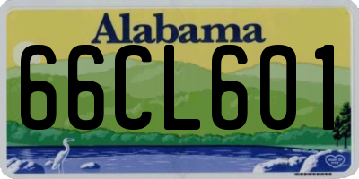 AL license plate 66CL601