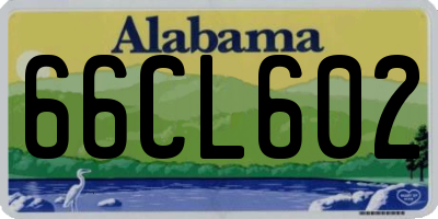 AL license plate 66CL602