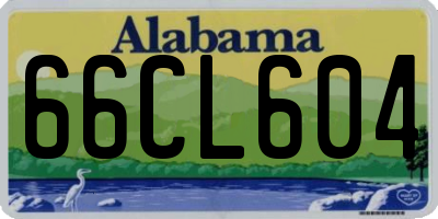 AL license plate 66CL604