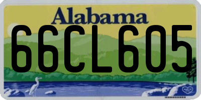 AL license plate 66CL605