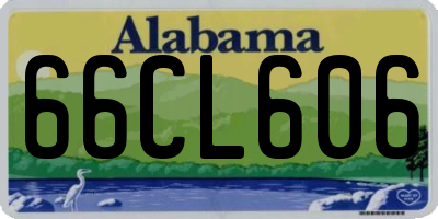 AL license plate 66CL606