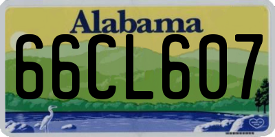 AL license plate 66CL607
