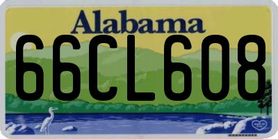 AL license plate 66CL608