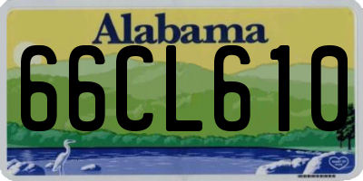 AL license plate 66CL610