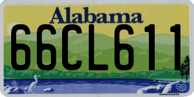 AL license plate 66CL611