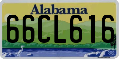 AL license plate 66CL616