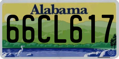 AL license plate 66CL617