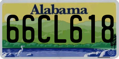 AL license plate 66CL618