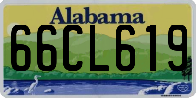 AL license plate 66CL619
