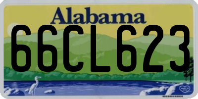 AL license plate 66CL623